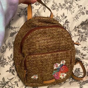 Vera Bradley, mini straw, strawberry backpack NWOT